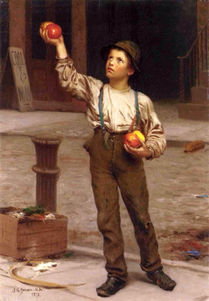 The Young Apple Salesman by Brown, John George