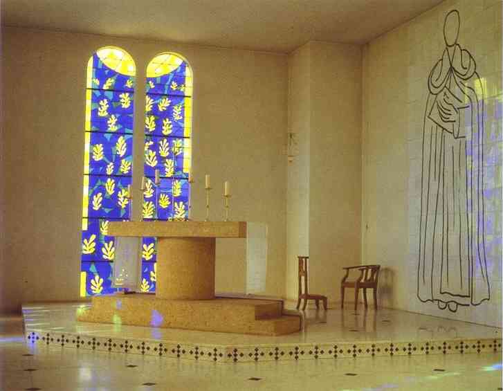 Interior of the Chapel of the Rosary in Vince. 1950.